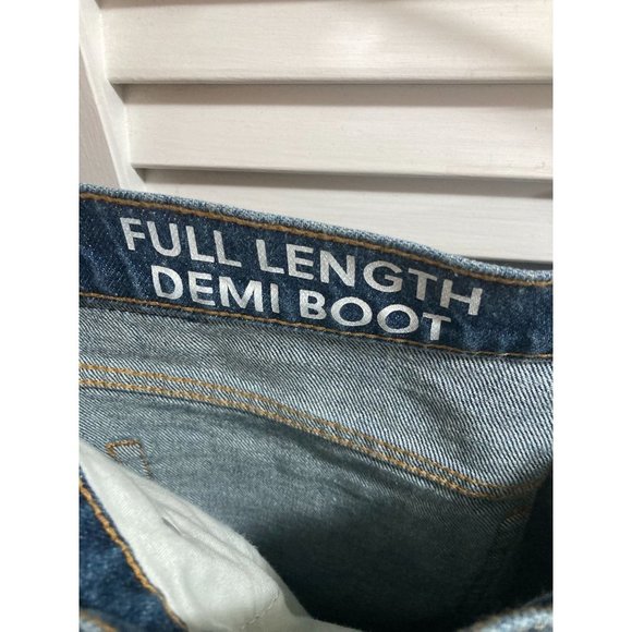 NWT J. Crew Full Length Boot Raw Edge Denim Jeans in Kamari Wash Size 32 (US 14) - Picture 4 of 6